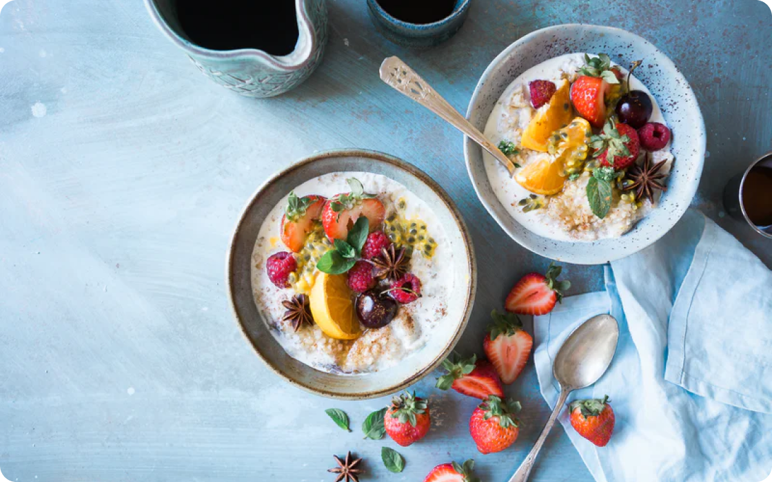 porridge with fruits